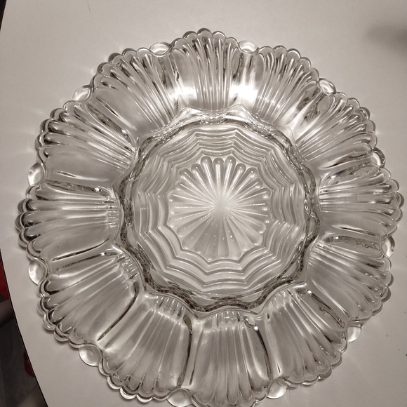 Deviled Egg Server Tray  10"Vintage Anchor Hocking Glass 896 Clear - Picture 5 of 8